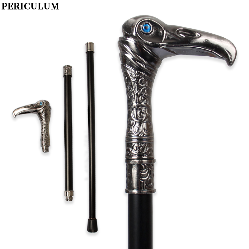Detachable Cosplay Prop - Srebrna laska do chodzenia w stylu