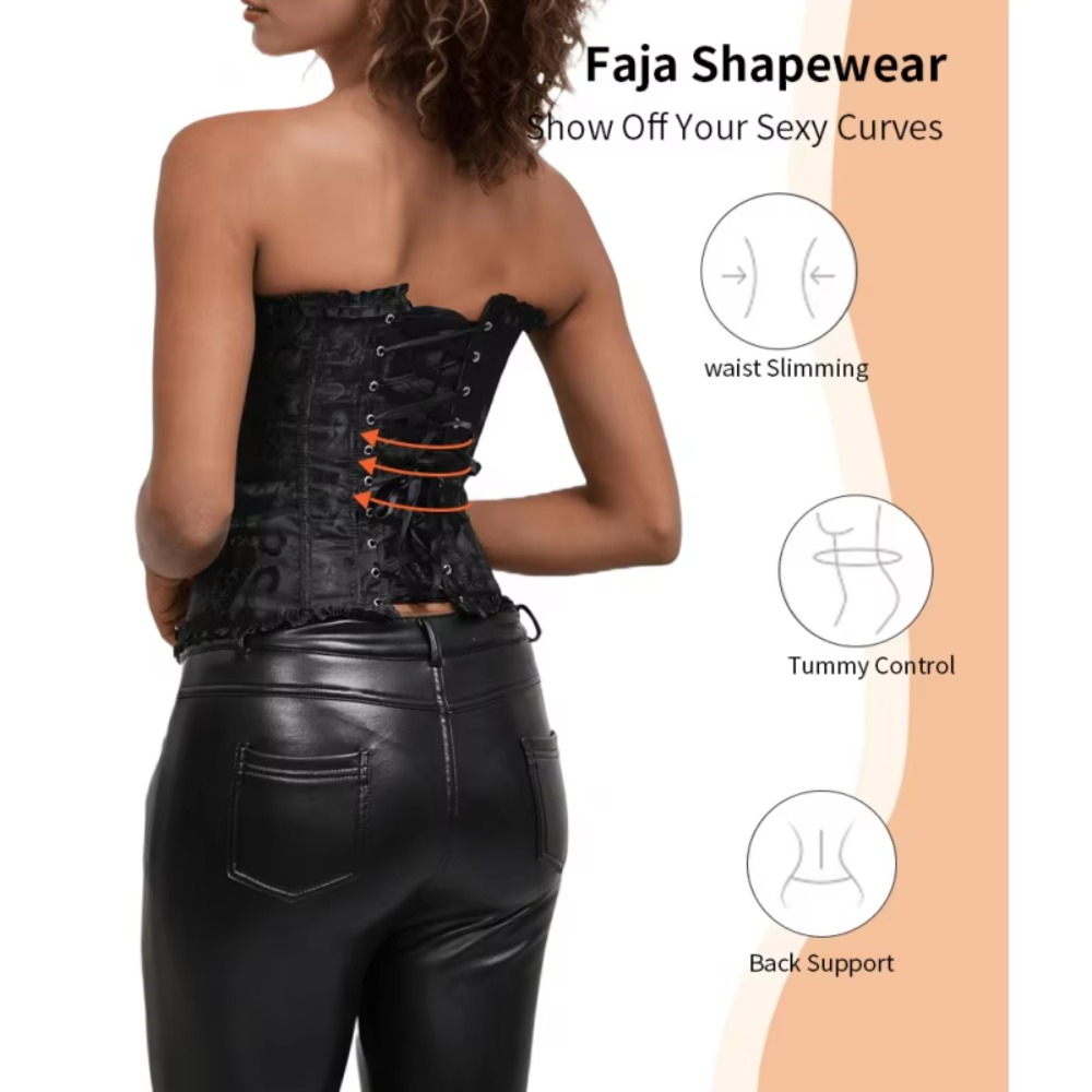 Gorset pod biust z żakardową t – Boning Corset Steel recenzja i cena