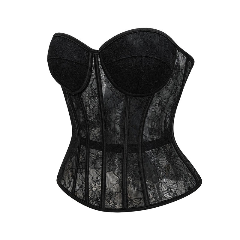 Damski gorset overbust, czarny – Boning Corset Steel recenzja i cena