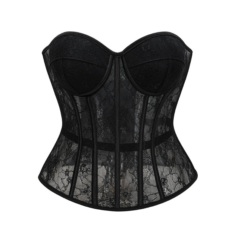 Damski gorset overbust, czarny – Boning Corset Steel recenzja i cena